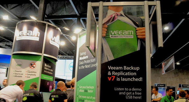 Veeam, חברה רוסית לאבטחת מידע וגיבוי, מהווה מוקד משיכה חזק בכל כנס וירטואליזציה - ולו רק בזכות המסיבות המפורסמות שלה, המשופעות באלכוהול וביתר מנעמים. החברה בעלת הלוגו הירוק חזק פתחה משרד גם בישראל, בראשותה של ורד ליברמן, אקס נובל ישראל