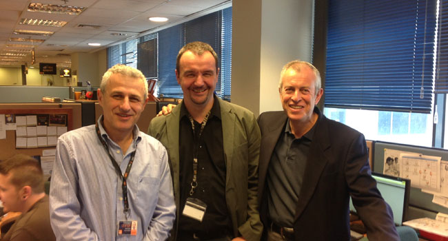 מימין: יונתן טורצקי, מנכ"ל אקסטנד; הנדריק ואן דר ולדה, מנהל איזורי ב-MobileIron; וראובן מייסטר, מנהל אגף פתרונות תקשורת לעסקים בפרטנר