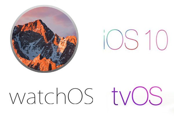 מתרגשות. macOS Sierra, watchOS, tvOS, iOS 10