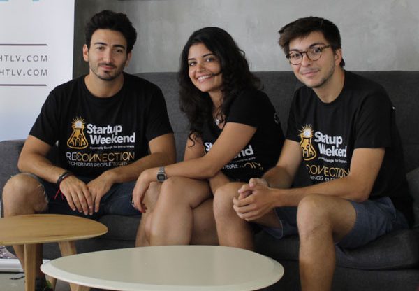 אוקטב בנון, אליזבת אלקיים ודויד לנקרי. Startup Weekend