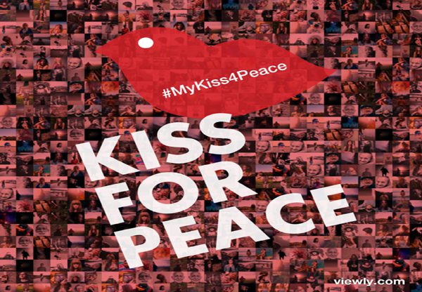 חתום בנשיקה - למען השלום. לוגו קמפיין הרשת MyKiss4Peace#