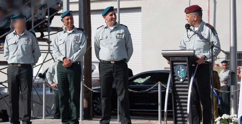 מימין: רא"ל אביב כוכבי, תא''ל דרור קשתי, אלוף ליאור כרמלי ותא''ל ר'.