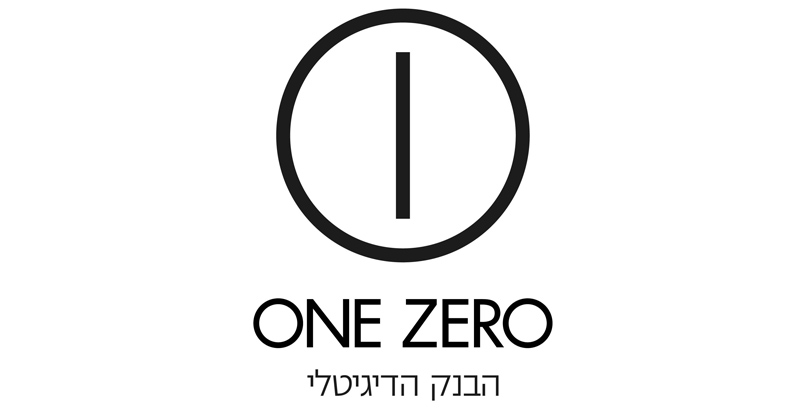 הלוגו של הבנק הדיגיטלי. ONE ZERO