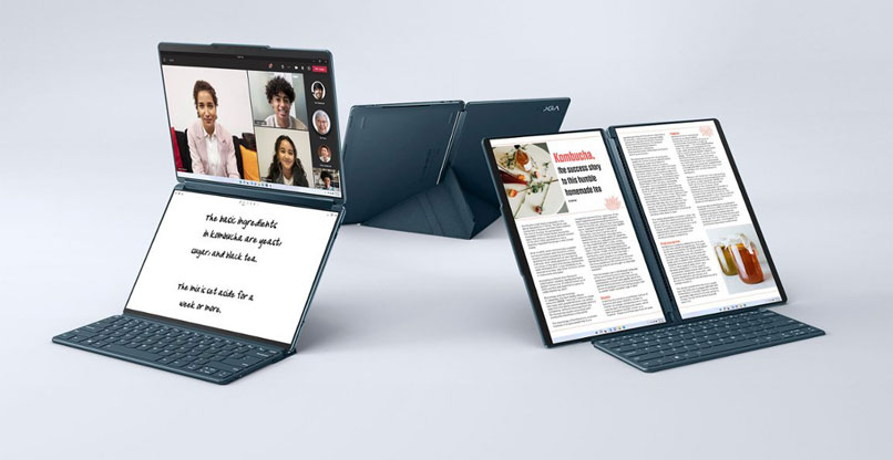 מחשב ה-Lenovo Yoga Book 9i.